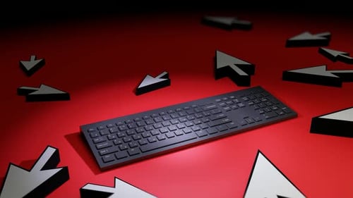 Mouse Cursors and Black Russian Q Keyboard