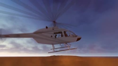 Fallender Hubschrauber
