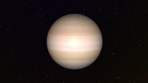 Rotating Gas Giant Planet Animation in Space