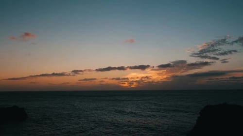 Picturesque Timelapse of Sun Setting Over Atlantic Ocean
