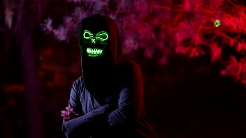 Scary Movie Concept Ghost and Spirit of Death on Street of Town in Halloween Night