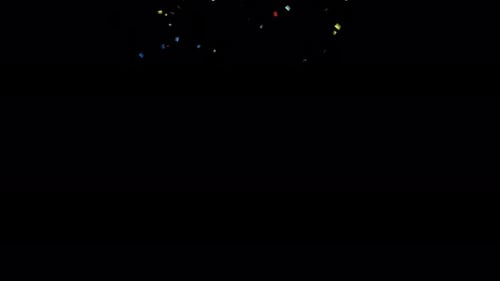 Geringe Dichte — mehrfarbiges Party-Konfetti, das herunterfällt