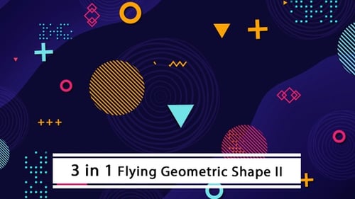 Dynamic Abstract Geometric Shapes Looping Motion Background