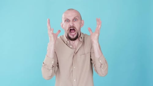 Furious Man Stress Hysteria Crazy Yelling Gif Loop
