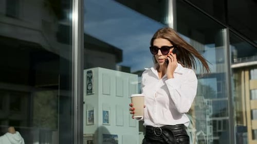Pretty Businesswomen On The Street