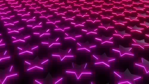 Animated Pink Neon Stars Seamless Loop Background