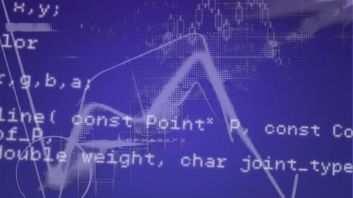 Data processing with graph in the background