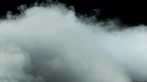 Swirling Gray Clouds on a Black Background