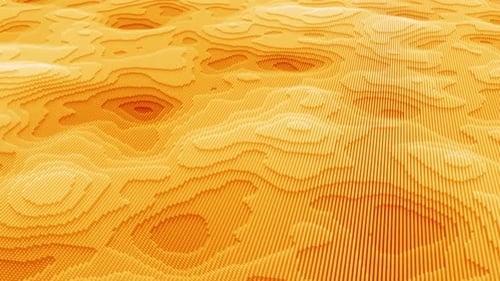 Digital Pixelated Terrain Landscape Contours 1