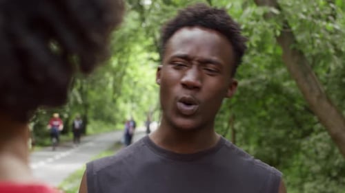 Man Talking in an Argument Outdoors During Daytime