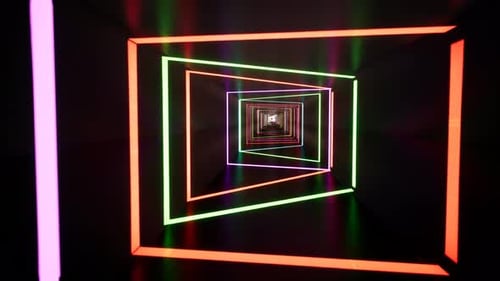 Fluorescent Ultraviolet Light Neon Tunnel
