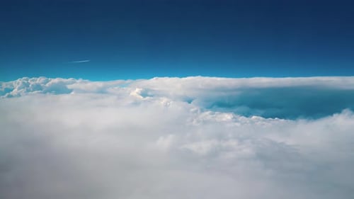 Aerial View of Blue Sky and Clouds