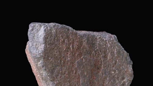 Rotating Gray and Brown Rock Formation Close Up