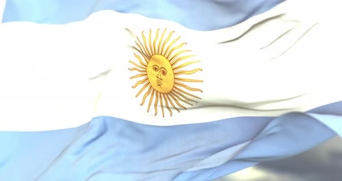Argentina National Flag Waving Animation