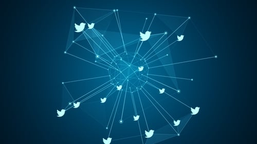 Hintergrund des Twitter-Netzwerks