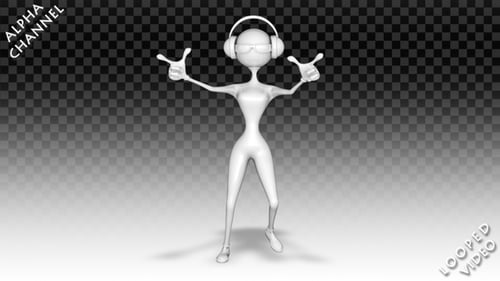 3D Frauenfigur - Zeichentrick Club Dance
