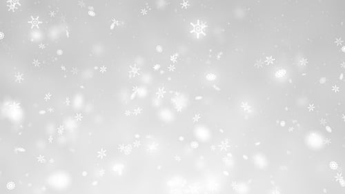 Animated Snowflakes Falling Festive Winter Loop Background