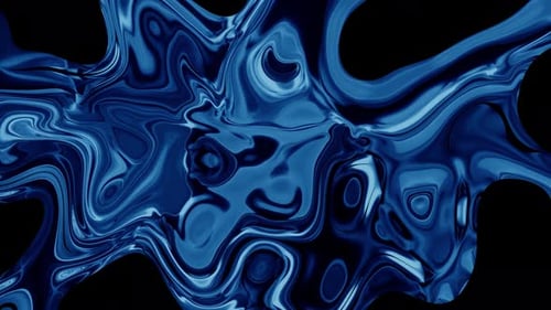 Abstract Blue Fluid Swirl Animation Loop