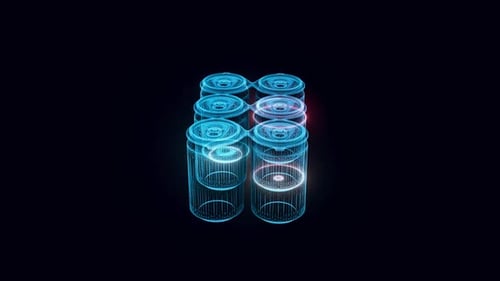 Stack Of Beer Cans Hologram Hd