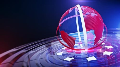 Digitale Weltkarte Nachrichten-Hintergrund R46