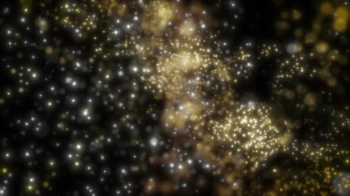 Golden Shimmering Particles Effect Background
