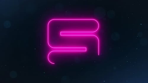 Abstract Neon Line Drawing Reveal Animation