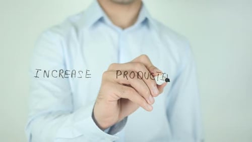 Writing Increase Productivity on Clear Surface
