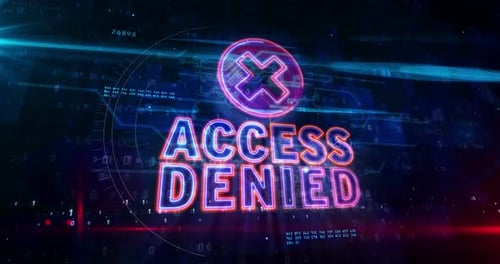 Access Denied neon sign abstract concept