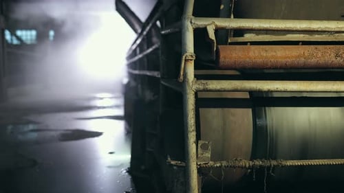 Industrial Machine With Cylinders And Steam