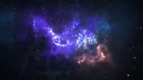 Animated Space Nebula Background with Glowing Stars