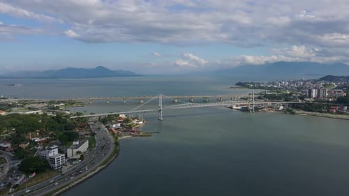 Brücke in der Bucht von Florianopolis City, Brasilien