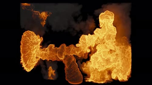 Feuerball in Box gefangen