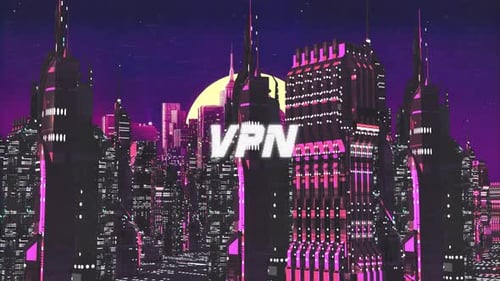 Retro Cyber City Background Vpn
