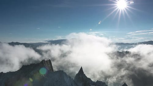 Beautiful on rock of morning scenery.