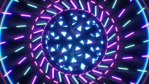 Bouncing Glow Lights Discokugel Vj Loop