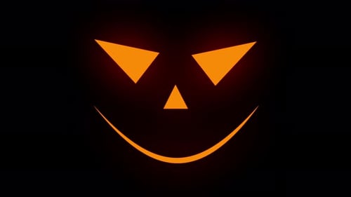 Abstrakte nahtlose 4K-Animation von Neonlinien, Halloween-Animation auf schwarzem Hintergrund.