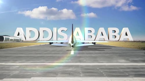 Commercial Airplane Landing Capitals And Cities Addis Ababa