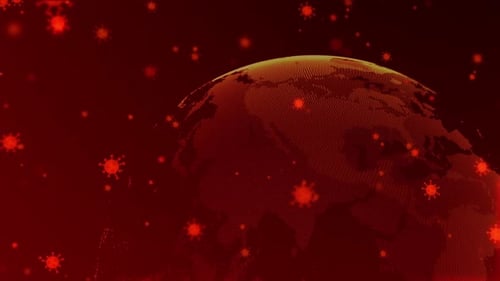 Digital Global Virus Spread Motion Background