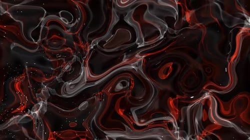 Dynamic Abstract Liquid Flow Red and White Looping Background