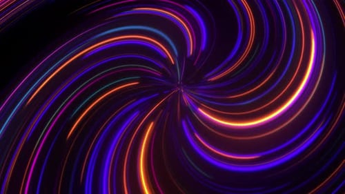 Dynamic Neon Swirling Light Trails Abstract Background Animation
