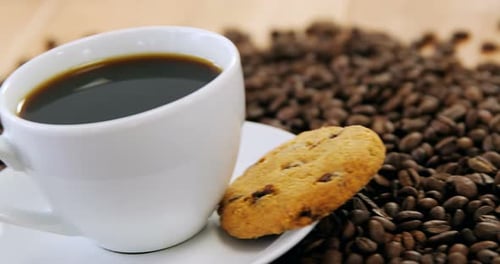 Coffee Cup and Cookie Still Life