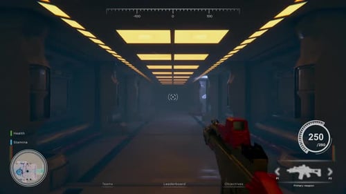 Futuristic First-Person Shooter Game UI HUD with Glitch Game Over