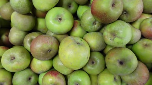 Pile of Green Apples Filling the Frame