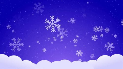 Weihnachts-Hintergrundanimation mit Schneeflocken