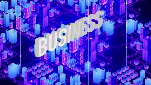 Digital Smart City Word Business