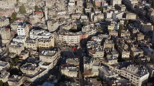 Drone Video of a City with Arabic Old Architecture