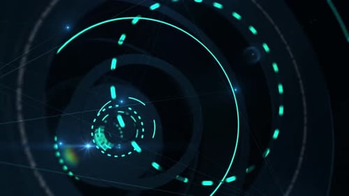 Digital eye, Digital Circle spin,technology background