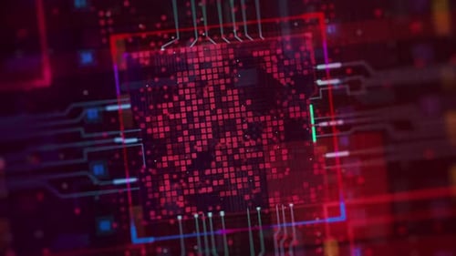 Abstract Circuit Chip Board digital Background