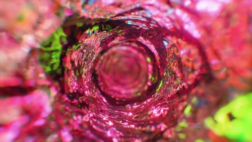 Colorful Fluid Abstract Tunnel Vortex Background Loop
