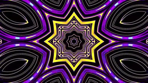 Vibrant Pulsating Abstract Neon Kaleidoscope Background